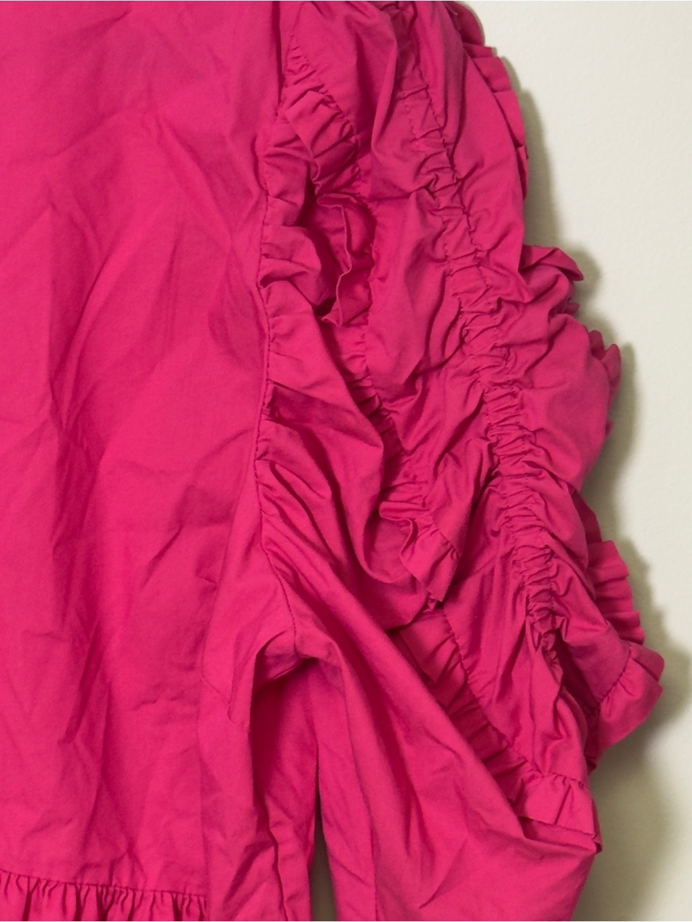 Marc New York Fuchsia Pink Ruffle Sleeve Peasant Top Women’s Size XL - Picture 6 of 7